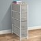 Sorbus 4 Drawers Narrow Dresser - with Steel Frame, Wood Top & Easy Pull Fabric Bins for Small Spaces, Closets, Bedroom, Bathroom & Laundry